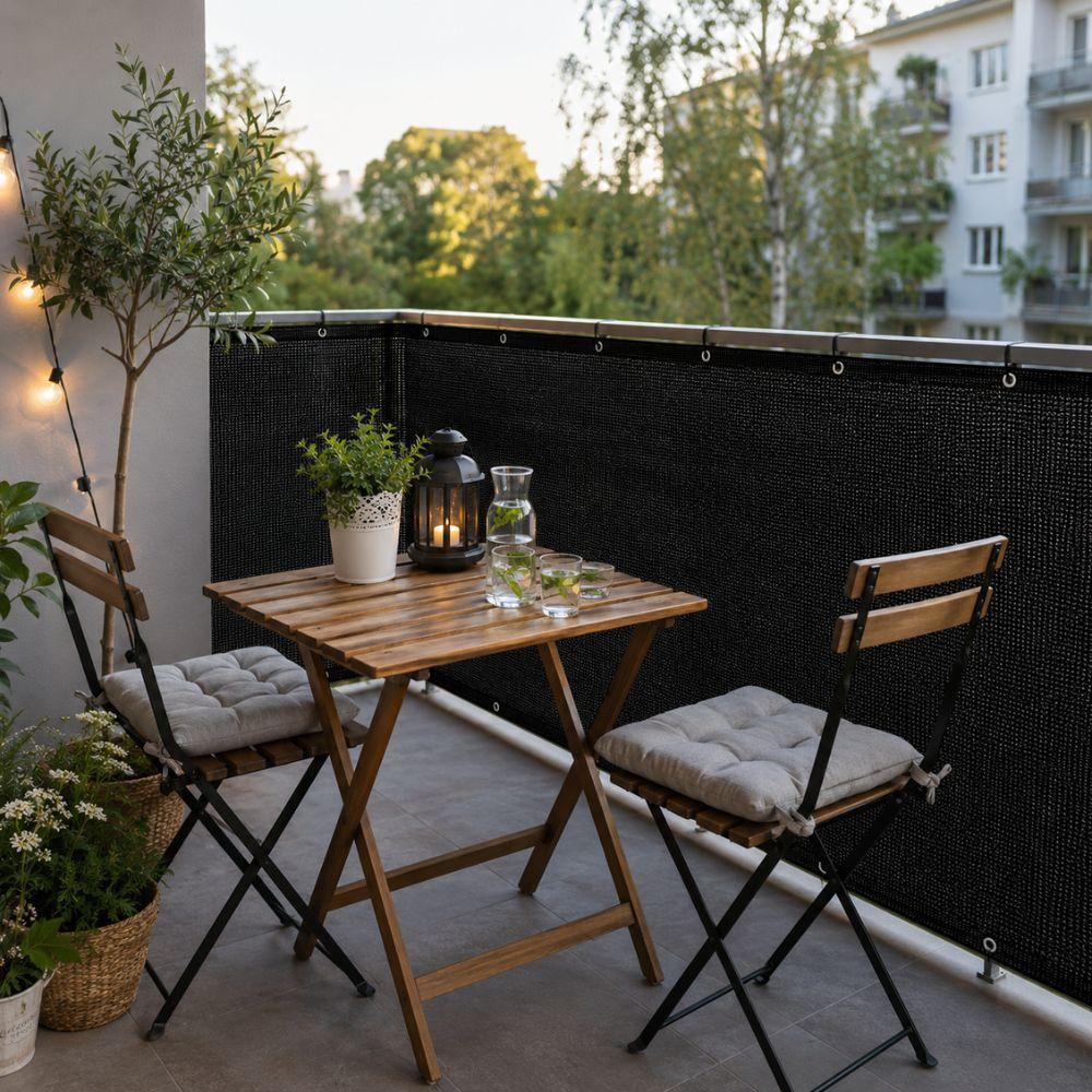 rete ombreggiante frangivista nera privacy 80% diverse misure per recinzione balcone giardino - foto 3 rete ombreggiante frangivista nera privacy 80% diverse misure per recinzione balcone giardino - foto 3