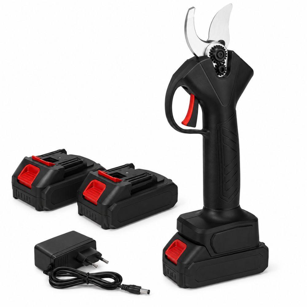 Cesoia elettrica a batteria con batteria, caricabatterie e accessori