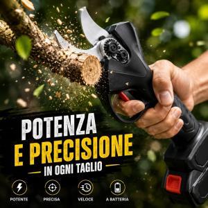 Cesoia professionale forbice da potatura elettrica a batteria