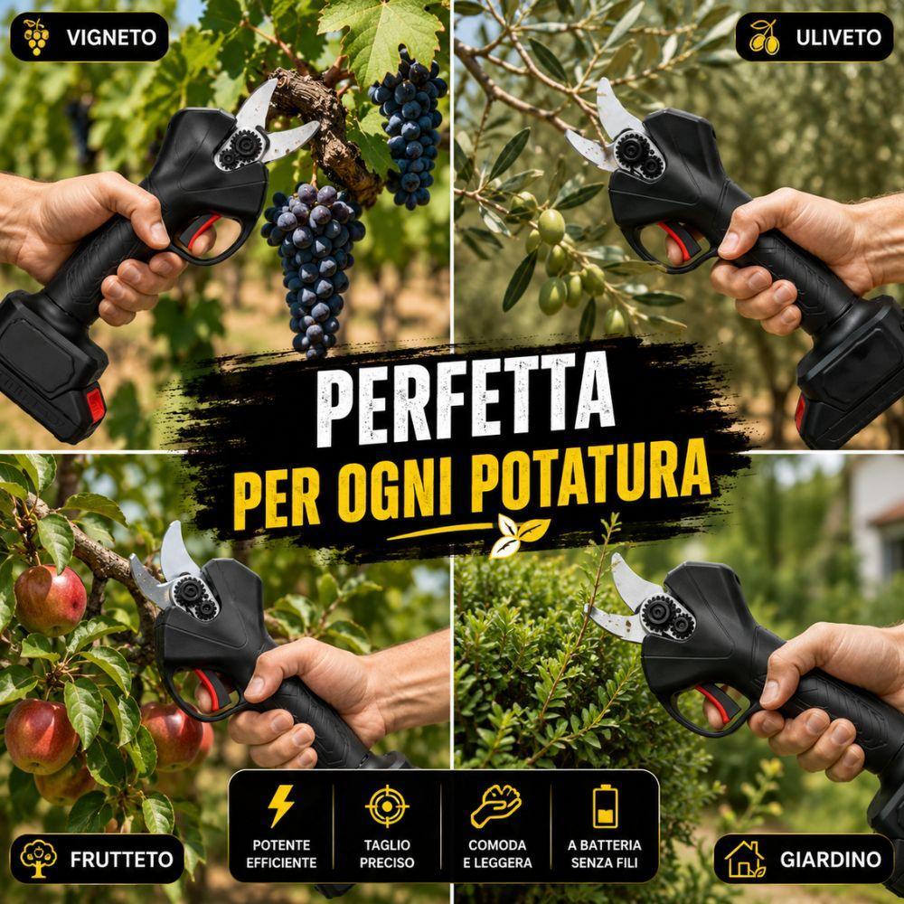 Cesoia professionale per potatura di uva, frutta, cespugli ed erbe