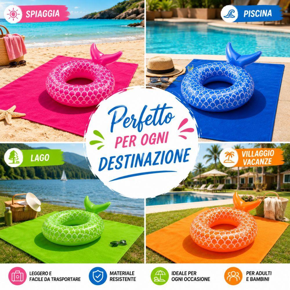  set mare oceania  telo mare ciambella gonfiabile coordinata - foto 3