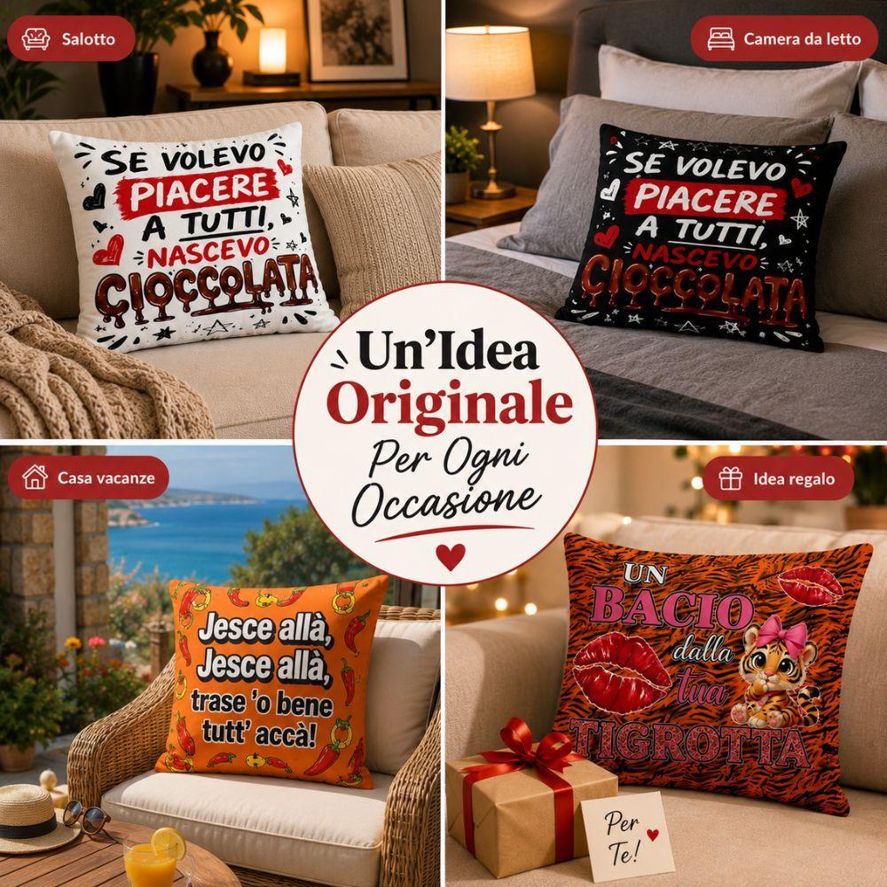 cuscino arredo con frasi divertenti napoletane morbido decorativo fantasie assortite - foto 5 cuscino arredo con frasi divertenti napoletane morbido decorativo fantasie assortite - foto 5