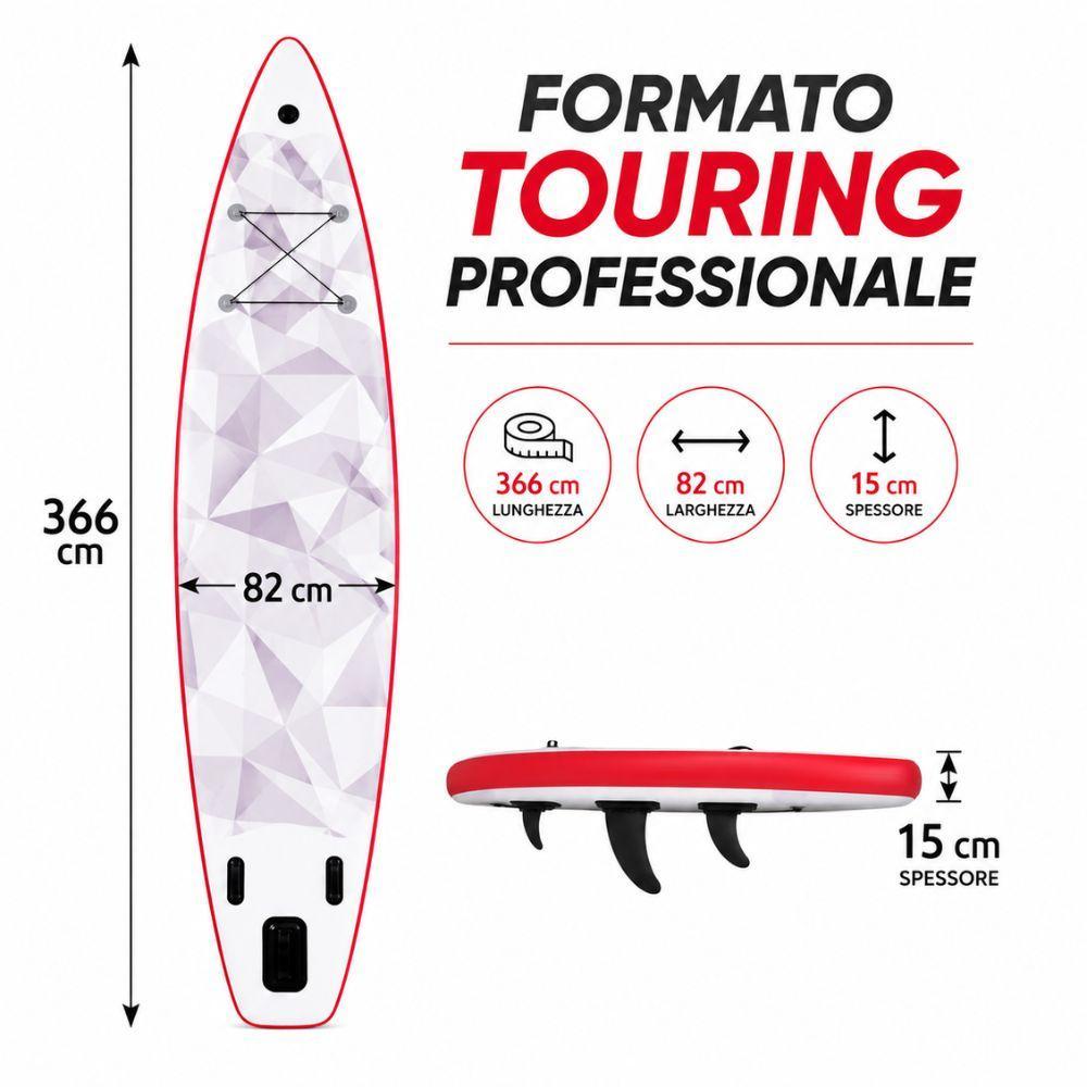 sup gonfiabile 366x82x15 cm stand up paddle con accessori - foto 4 sup gonfiabile 366x82x15 cm stand up paddle con accessori - foto 4