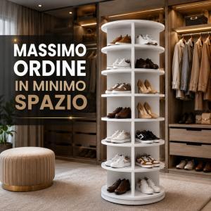 Scarpiera girevole salvaspazio rotante 360 gradi porta scarpe moderna