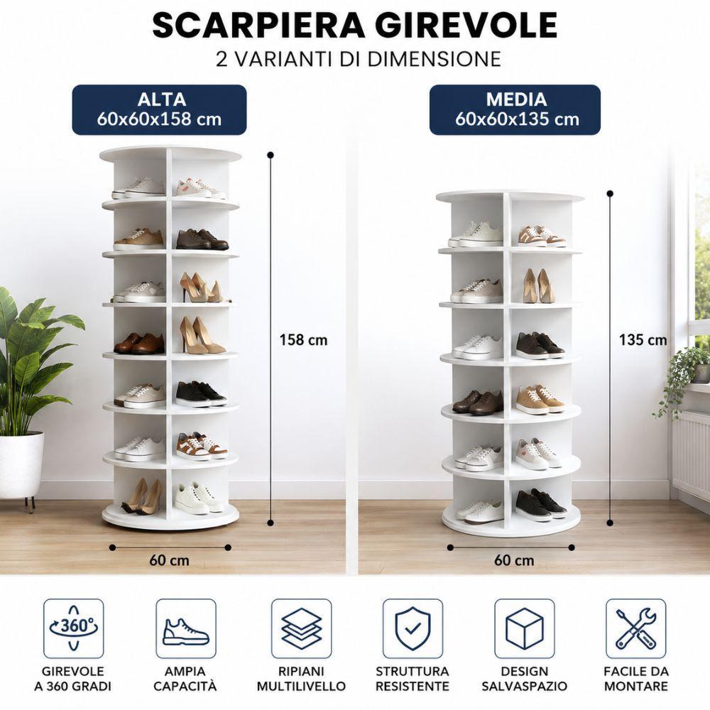 scarpiera girevole salvaspazio rotante 360 gradi porta scarpe moderna - foto 3 scarpiera girevole salvaspazio rotante 360 gradi porta scarpe moderna - foto 3