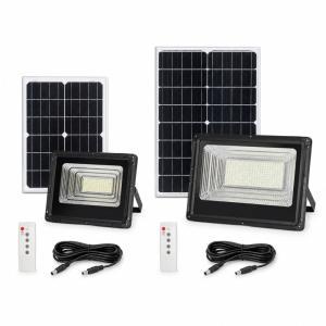 Faro led solare da esterno con pannello fotovoltaico telecomando e sensore crepuscolare