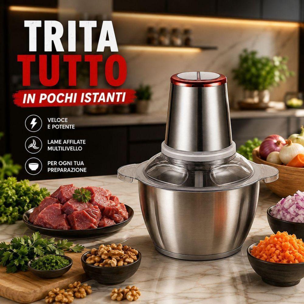 tritacarne elettrico con ciotola in acciaio da 3 litri - foto 2 tritacarne elettrico con ciotola in acciaio da 3 litri - foto 2