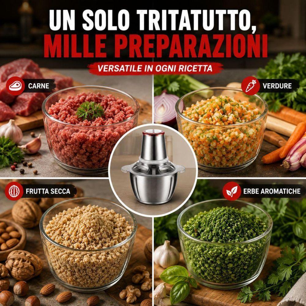 tritacarne elettrico con ciotola in acciaio da 3 litri - foto 3 tritacarne elettrico con ciotola in acciaio da 3 litri - foto 3