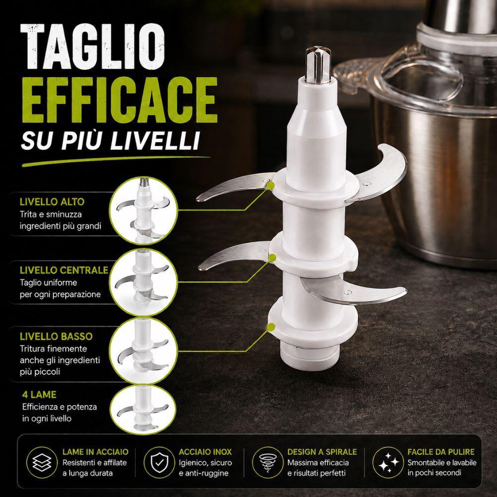 tritacarne elettrico con ciotola in acciaio da 3 litri - foto 5 tritacarne elettrico con ciotola in acciaio da 3 litri - foto 5