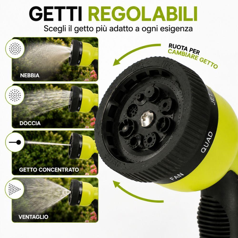  pistola multigetto per irrigazione con kit raccordi regolabile per giardino - foto 3
