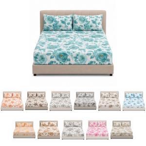 Completo letto matrimoniale 3 pezzi in microfibra lenzuolo sopra, lenzuolo sotto con angoli e coppia federe