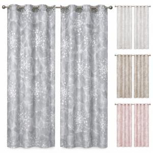 Tenda coppia con anelli fantasia floreale 280x290 cm effetto filtrante
