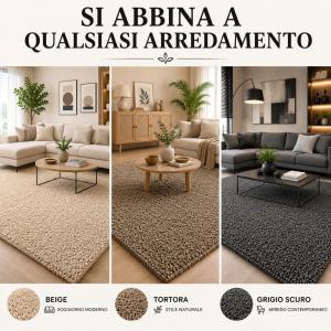 Tappeto shaggy morbido moderno, comfort in ogni ambiente