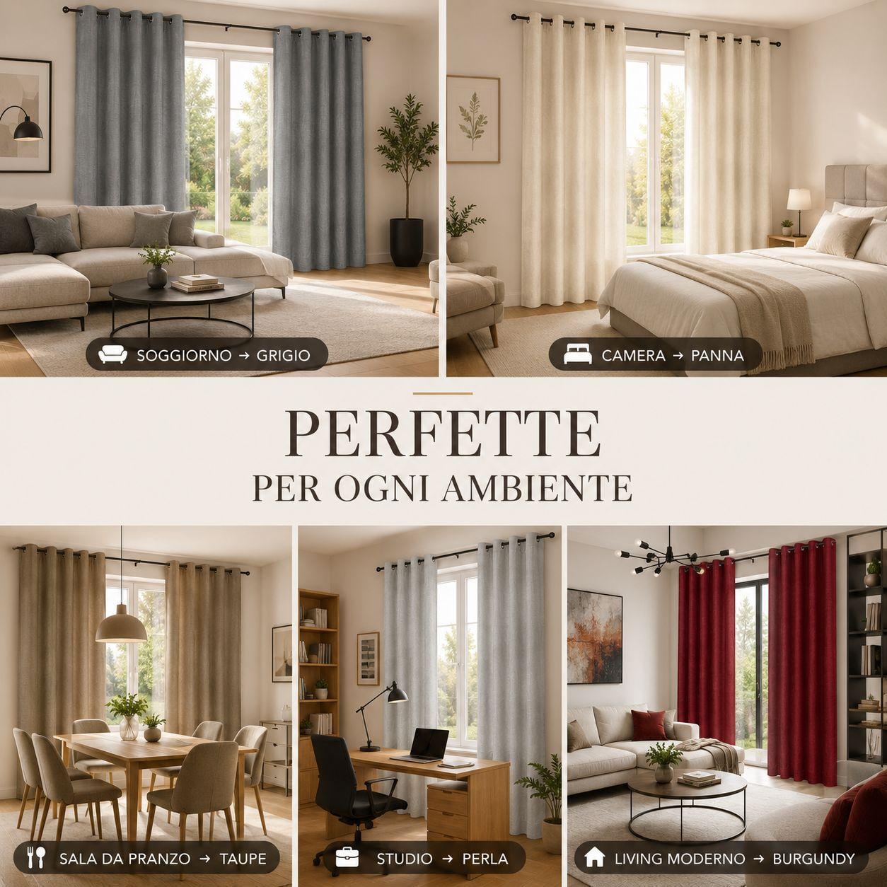 coppia tende porto 280 x 280 cm con anelli - foto 5 coppia tende porto 280 x 280 cm con anelli - foto 5
