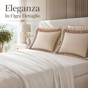Coppia federe con doppia balza eleganti 50×80 cm