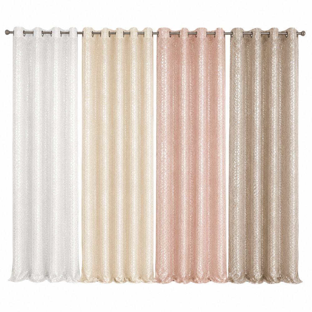  coppia tende con trama pitonata jacquard 280x290 cm con anelli - foto 1