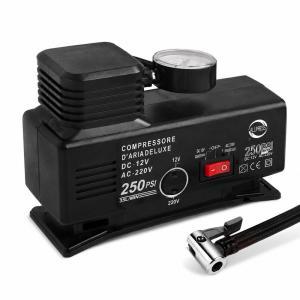 Compressore d'aria portatile  a doppio cilindro con manometro analogico