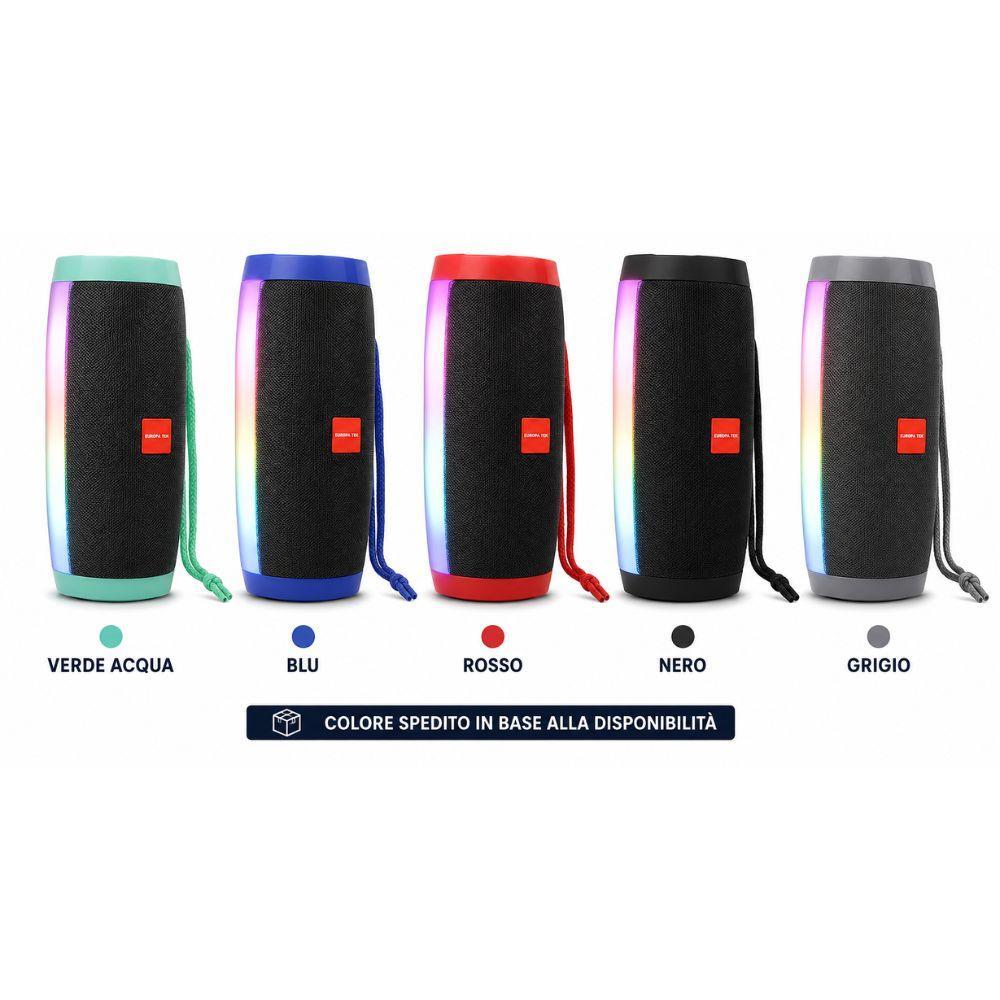  cassa altoparlante bluetooth portatile con luci led rgb – speaker wireless ricaricabile - foto 1