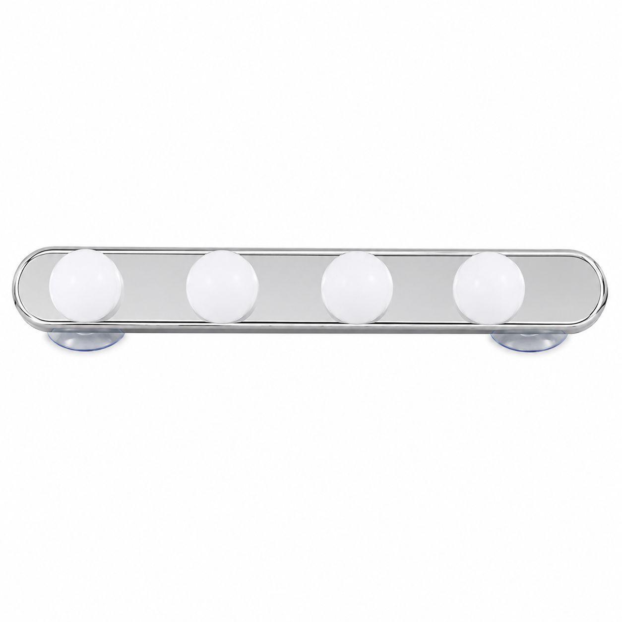  lampada led per specchio con 4 luci a batterie e fissaggio con ventose - foto 1