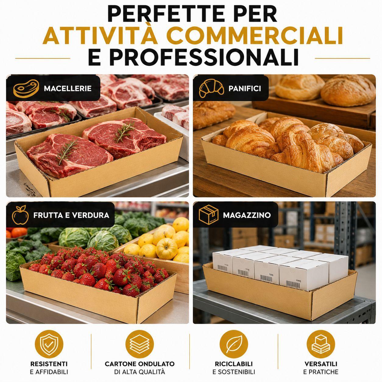 vaschette in cartone ondulato 17×9.5 cm per alimenti e ortofrutta confezione - foto 2 vaschette in cartone ondulato 17×9.5 cm per alimenti e ortofrutta confezione - foto 2