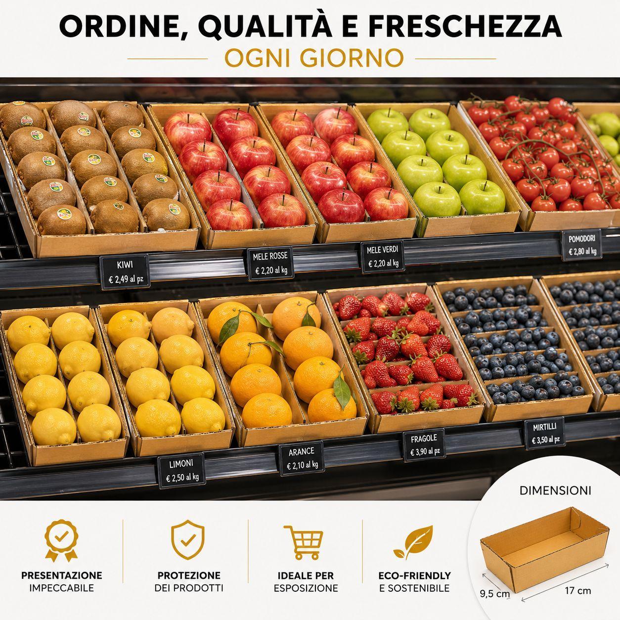 vaschette in cartone ondulato 17×9.5 cm per alimenti e ortofrutta confezione - foto 6 vaschette in cartone ondulato 17×9.5 cm per alimenti e ortofrutta confezione - foto 6