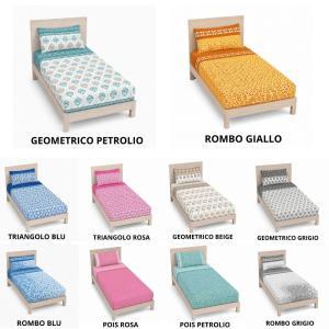 Completo letto singolo lenzuolo sopra sotto con angoli e federe