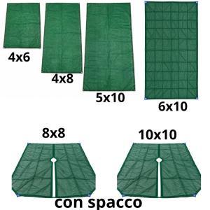 Lona antiespinillas para la recolección de aceitunas. malla verde resistente. disponible en 3 tamaños.