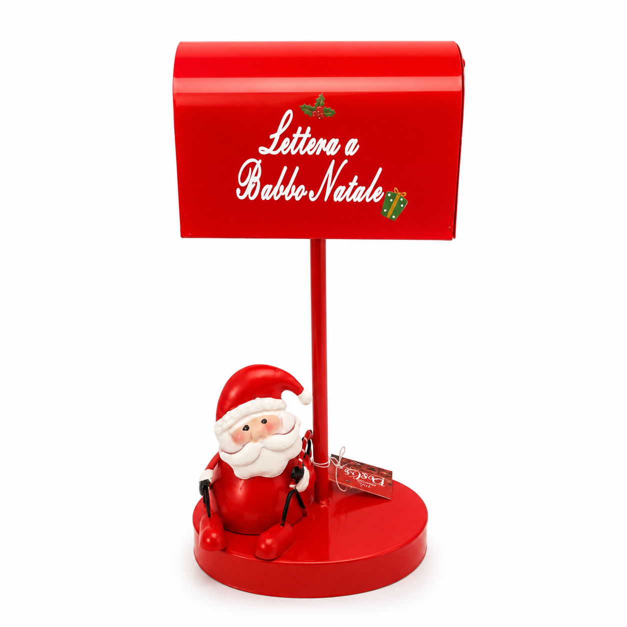  cassetta lettere di babbo natale con babbo natale decorativo – porta letterine natalizio rosso - foto 1