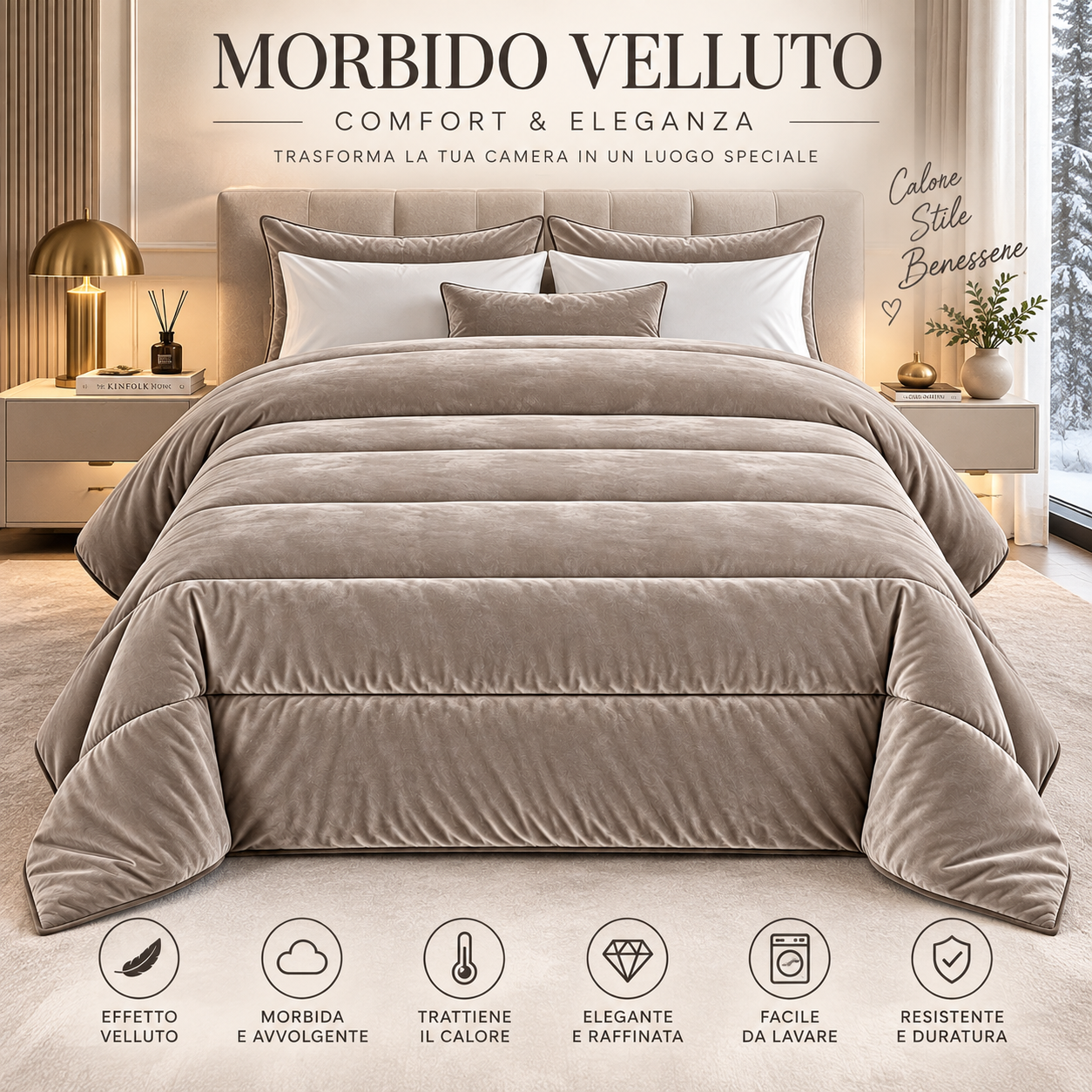  trapunta matrimoniale in morbido velluto - foto 5