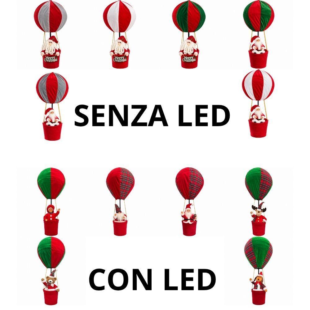 mongolfiera natalizia decorativa con personaggio e luci led - foto 1 mongolfiera natalizia decorativa con personaggio e luci led - foto 1