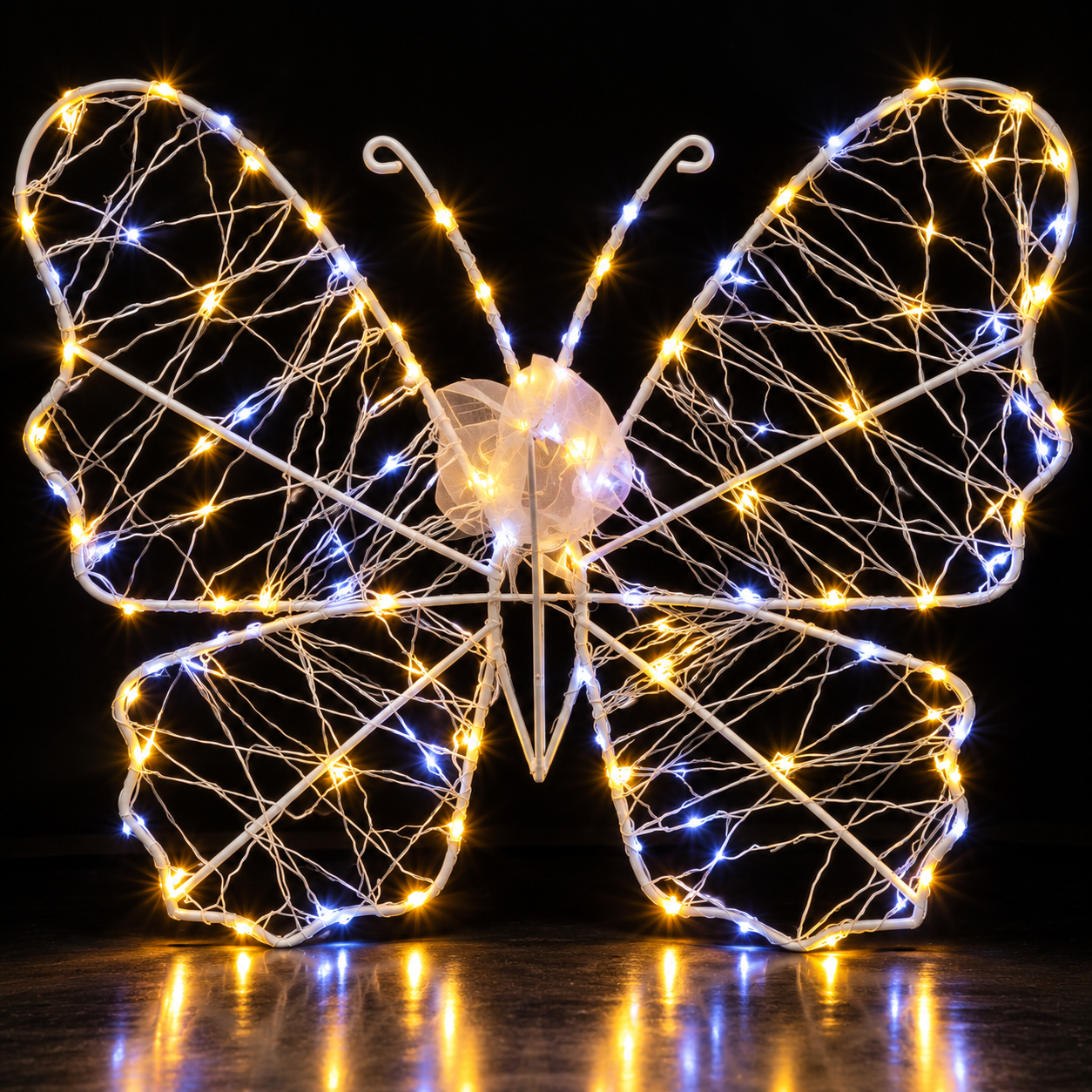  farfalla luminosa led 3d decorativa con micro luci bianco caldo e freddo  decorazione interno ed esterno - foto 2